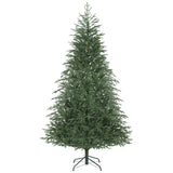 HOMCOM 7ft Full Spruce Artificial Christmas Tree with 2942 Realistic Dense Tips, Foldable Metal Stand – Easy Assembly, Green