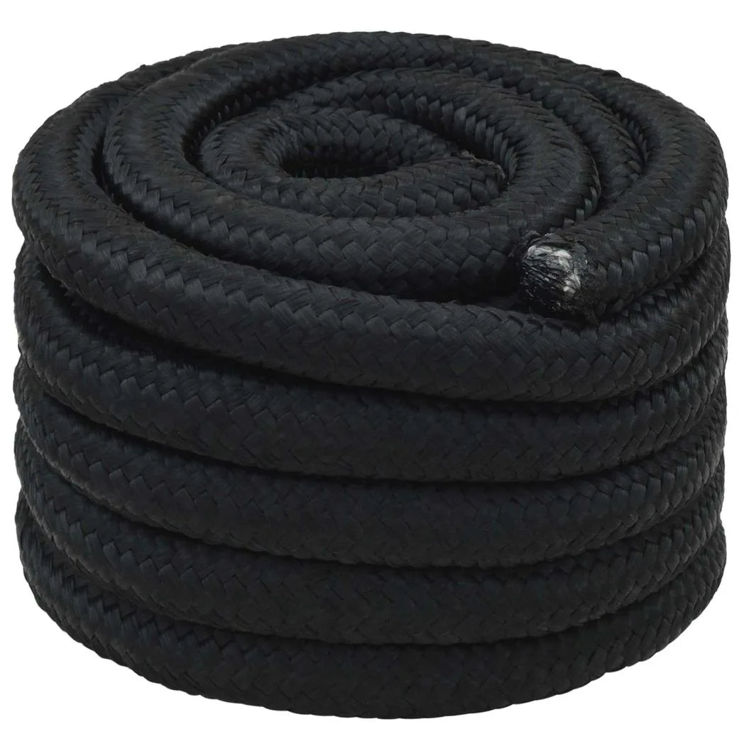 vidaXL Multipurpose Utility Rope 50 mm 5 m Black PP 15000 kg Max Load