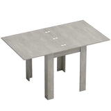 HOMCOM Folding Dining Table for 4-6 – Extendable Drop Leaf Kitchen Table for Small Spaces, Grey