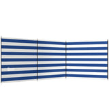 Outsunny 4 Pole Camping Windbreak with Steel Poles and Carry Bag, 540 x 150cm – Beach Shelter, Dark Blue