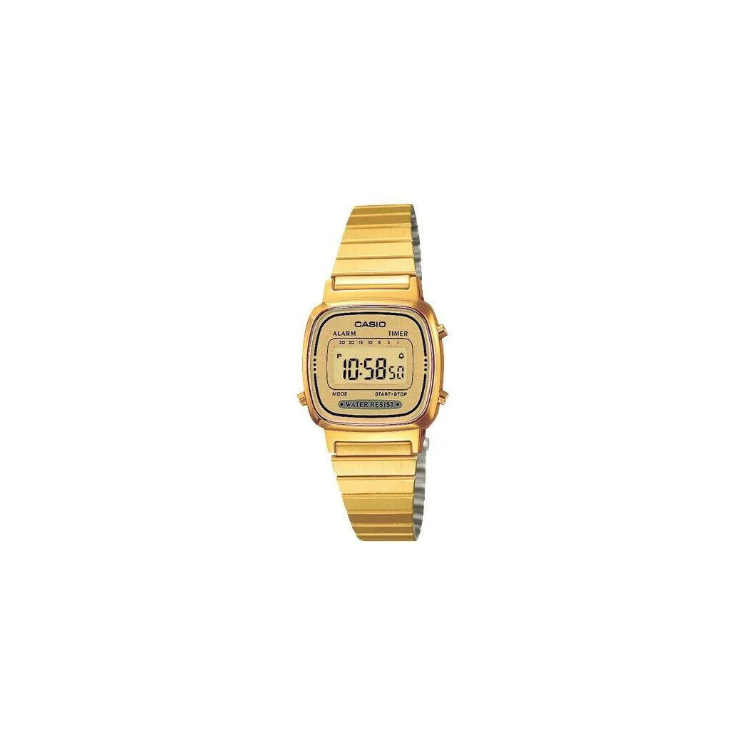 Casio Ladies Stainless-Steel Digital Watch -  LA670WGA-9DF