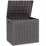 Outsunny 97L Waterproof Garden Storage Box with Handles and Padlock Loop – Outdoor Container, Brown