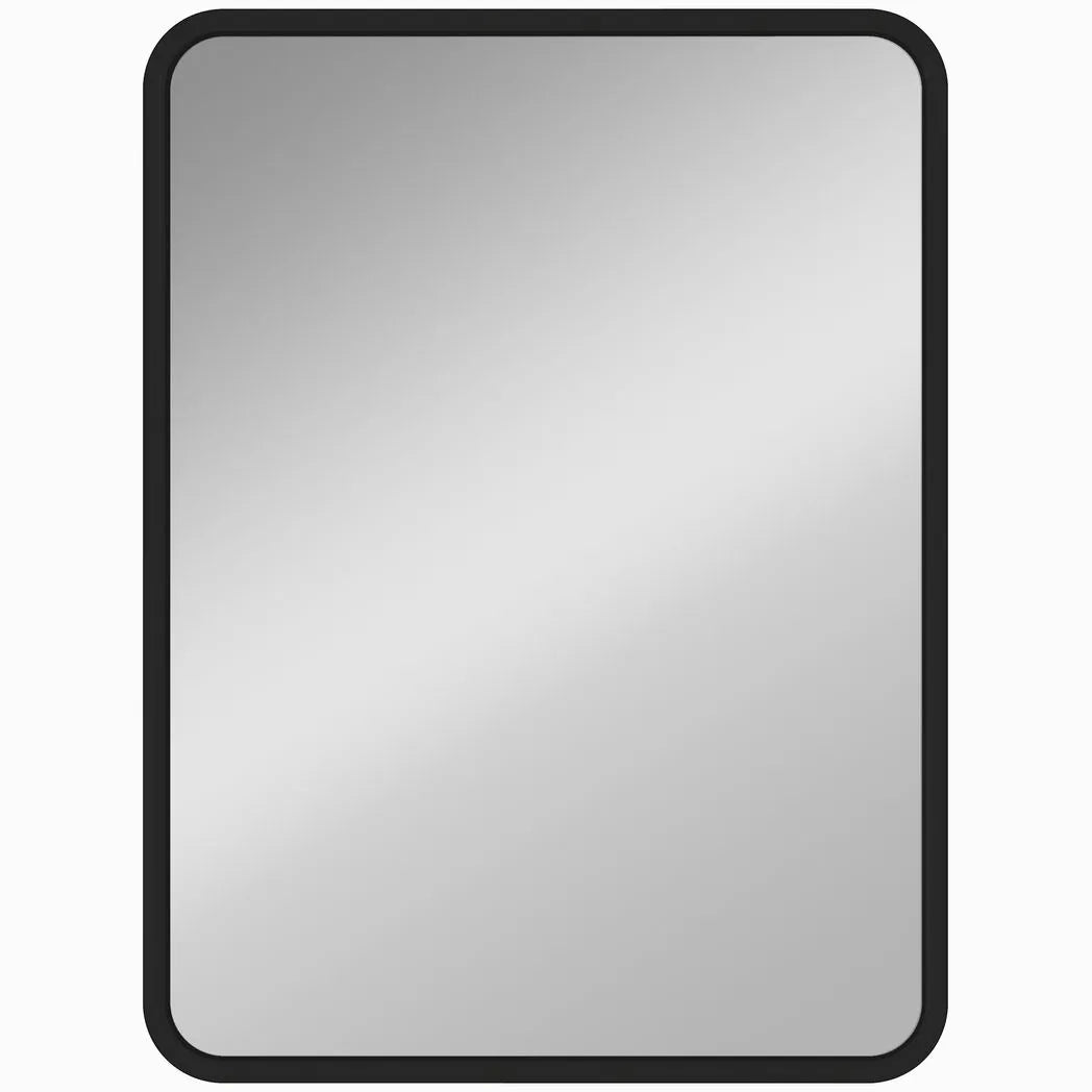 HOMCOM Rectangular Wall Mirror with HD Glass – Black