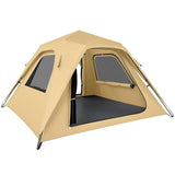 Outsunny 2-3 Person Pop Up Tent with Mesh Windows – 3000mm Waterproof Instant Camping Tent, Khaki