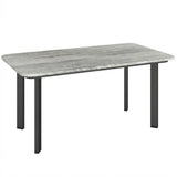 Outsunny Garden Coffee Table with Slatted Wood Plastic Composite Top & Metal Frame – Patio Table, Grey