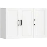 HOMCOM 90 cm Wall-Mounted Bathroom Cabinet with Soft-Close Doors and Adjustable Shelf – White