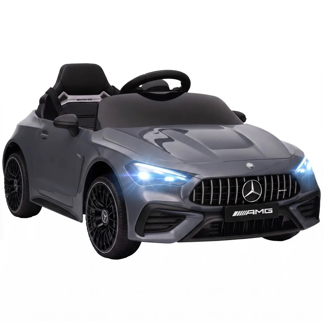 AIYAPLAY Licensed Mercedes-AMG Kids Electric Car with Dual 12V Motors and Remote – Ride-On, Ages 3-6, Grey