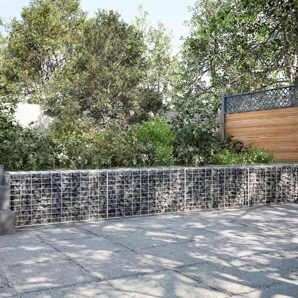 vidaXL Gabion with 3.5 mm Wire and 5x10 cm Mesh 450x20x50 cm