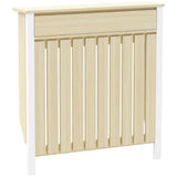 HOMCOM Rustic-Look Radiator Cover with Top Drawer, 93 x 88.5cm – Slimline Heater Guard, Oak
