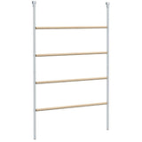 PawHut Chicken Perch Roosting Ladder with Four Tiers – Wooden and Galvanised Steel Jungle Gym for Coop, Backyard Farm