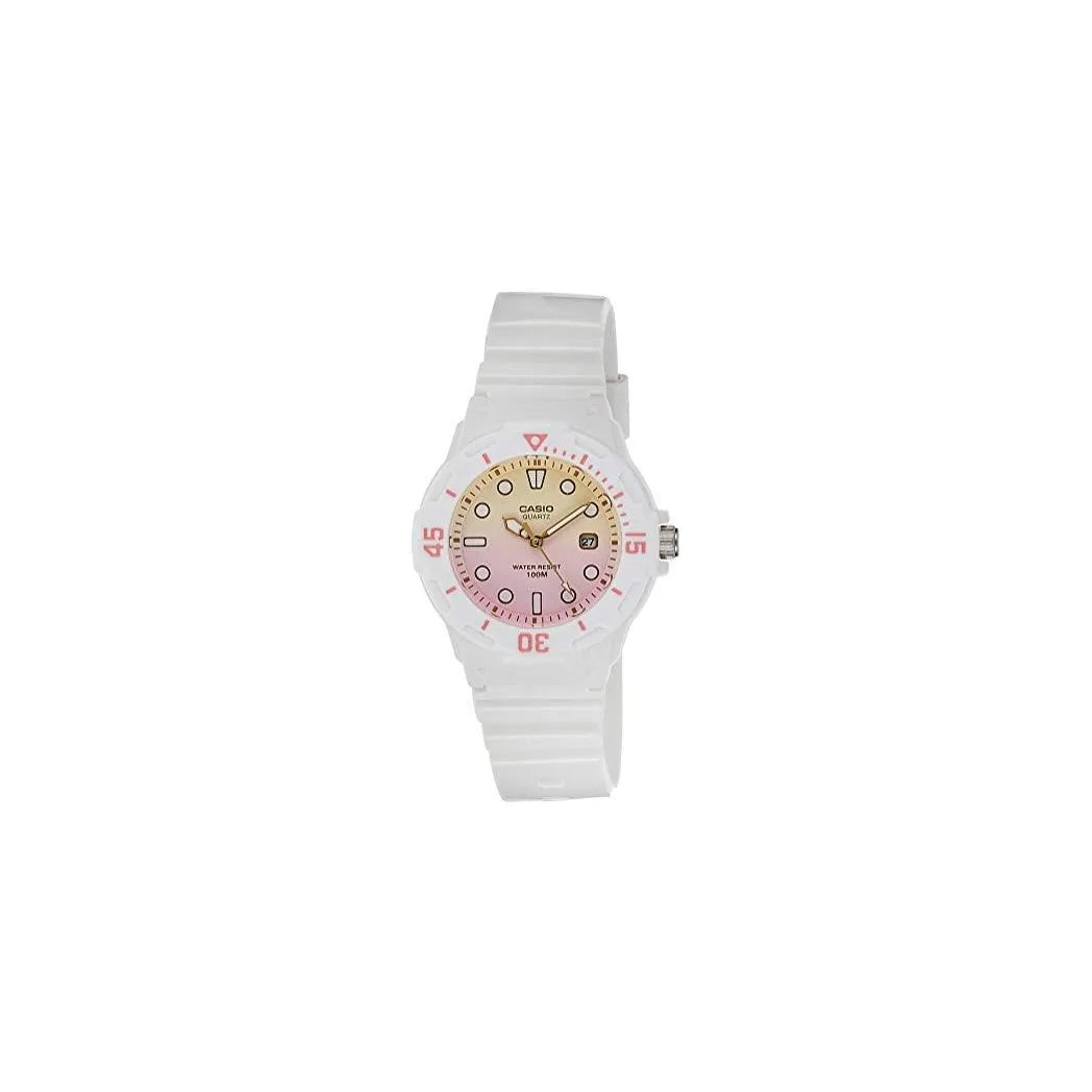Casio Ladies Sports Dated Quartz Analogue Resin Rubber Strap Watch - LRW-200H-4E2VDR