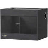 PawHut Reptile Terrarium with Glass Doors, Lock and Top Ventilation – Vivarium for Snakes and Geckos, Black