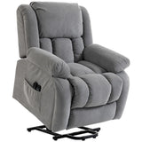 HOMCOM Electric Lift Recliner Chair with Vibration Massage, Heat and USB Port – Wide Seat, Light Grey