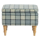 HOMCOM Linen Upholstered Footstool with Hidden Storage – Rectangular Ottoman with Flip-Top Tray Lid, Grey