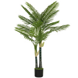 HOMCOM Artificial Palm Tree with 16 PEVA Leaves