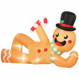 Outsunny 9.8ft Giant Christmas Inflatable Gingerbread Man Side-Lying