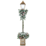Outsunny 5ft Lighted Christmas Street Lamp with Snow Tips