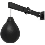 SPORTNOW Wall-Mounted Boxing Speed Bag with Height-Adjustable Arm, Air Pump and Wrenches – Home Gym Equipment