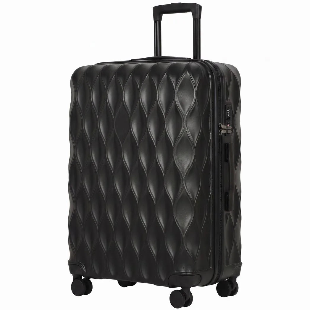 HOMCOM 28 Inch Suitcase with TSA Lock & 360° Spinner Wheels – 98L ABS Hard Shell Checked Luggage, Black