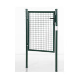 HOMCOM Green Steel Garden Gate with Lock and 3 Keys, 97 x 150 cm – Secure Fence Gate with Handle