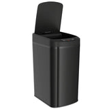 HOMCOM 12L Automatic Sensor Bin with Touchless Lid and Fingerprint-Resistant Stainless Steel – Kitchen Waste Bin, Black