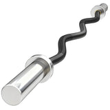 SPORTNOW 4ft Olympic EZ Curl Bar for 2" Weight Plates with Knurled Non-Slip Grip & Rotating Sleeves – 120cm Barbell