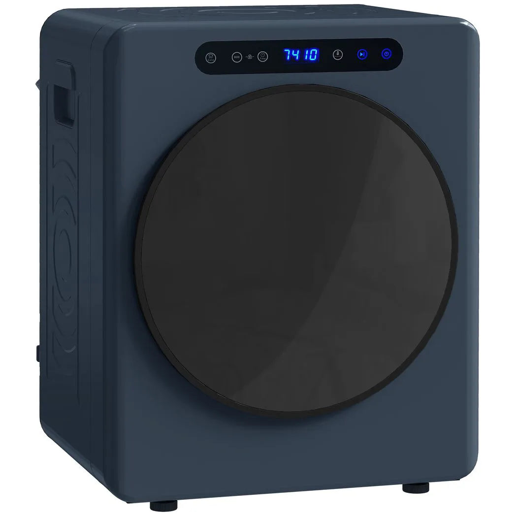 HOMCOM 5kg Compact Vented Tumble Dryer, 1000W with Anti-Crease Reverse Action and ECO Mode – Blue