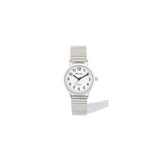 Ravel Ladies Everyday White Dial Watch with Silver Stainless Steel Expander Bracelet, 27mm