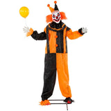 HOMCOM 190cm Life Size Animated Clown Halloween Decoration