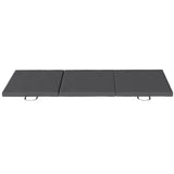HOMCOM Tri-Fold Gymnastics Mat, 6ft Long & 5 cm Thick with Handles – Folding Exercise Crash Mat, Grey
