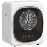 HOMCOM 4kg Vented Tumble Dryer, 800W Compact Freestanding Dryer with 5 Drying Modes and Touch Controls, White