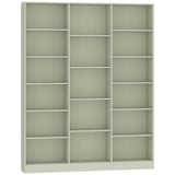 HOMCOM 17-Cube Bookcase with Adjustable Shelves and Anti-Tipping Hardware – Tall Open Storage Bookshelf
