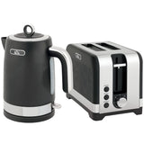 HOMCOM Textured Kettle and 2-Slice Toaster Set, 1.7L 3000W Rapid Boil Kettle – Kitchen Set, Black
