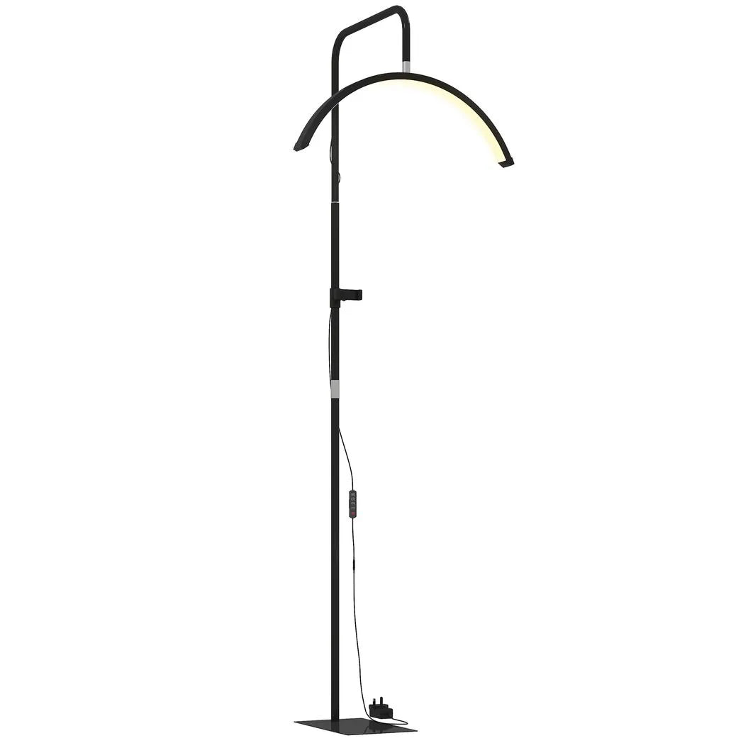 HOMCOM Half Moon Beauty Floor Lamp, Dimmable – Black