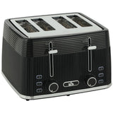HOMCOM 4 Slice Toaster with 7 Browning Levels, Dual Controls, Defrost and Reheat, Crumb Tray, Black