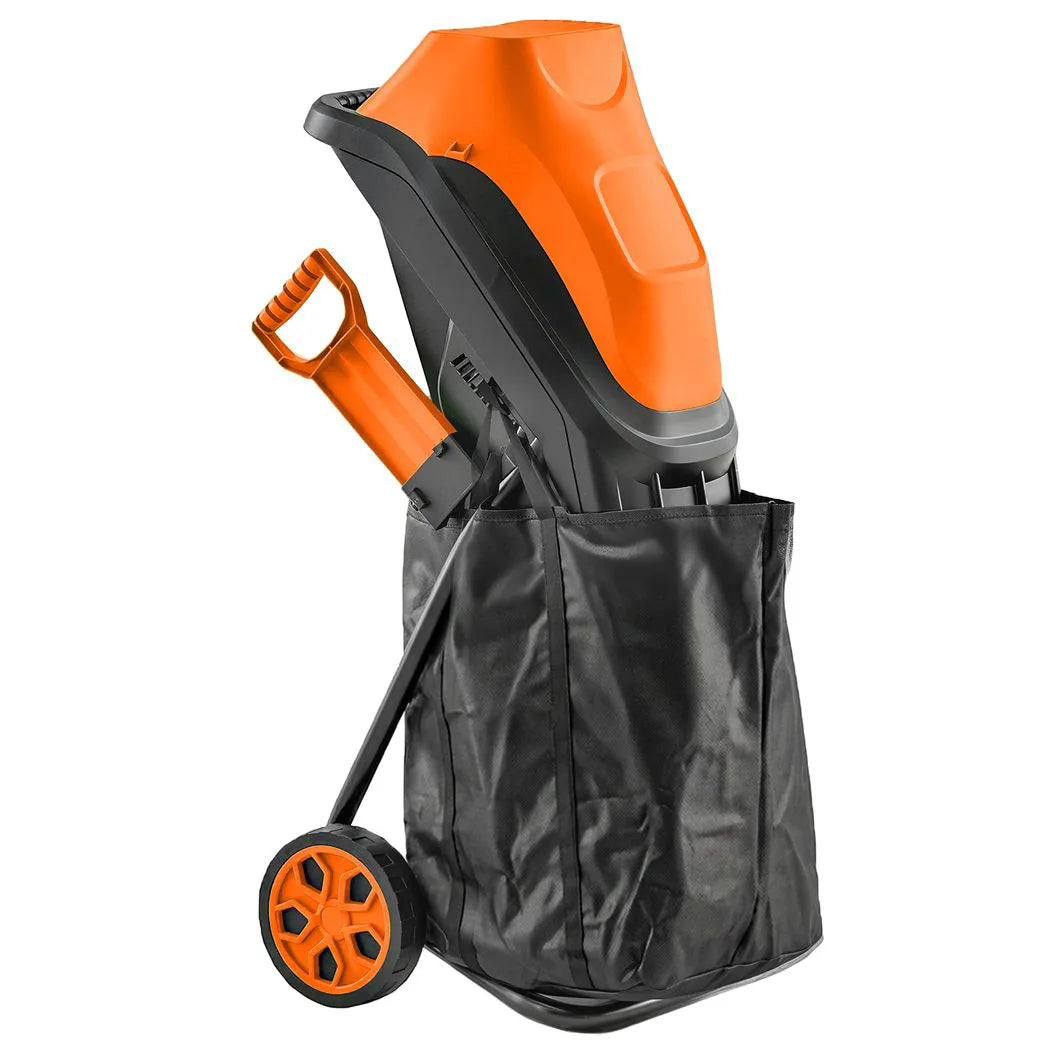 Outsunny 2500 W Electric Wood Chipper with 45L Collection Bag, 4300 RPM, 44 mm Cutting Diameter – Garden Shredder