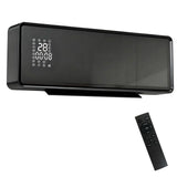 HOMCOM 2000W Wall Mounted Ceramic Electric Heater with Oscillating Fan and Thermostat – Remote Control, Black