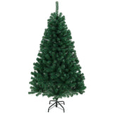 HOMCOM 5ft Hinged Artificial Fir Christmas Tree with 420 Branch Tips and Foldable Steel Stand, Green