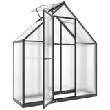 Outsunny 5.5 x 2ft Polycarbonate Walk-In Greenhouse with Push Door, Roof Vent & Rain Gutter – Quick Setup, Black