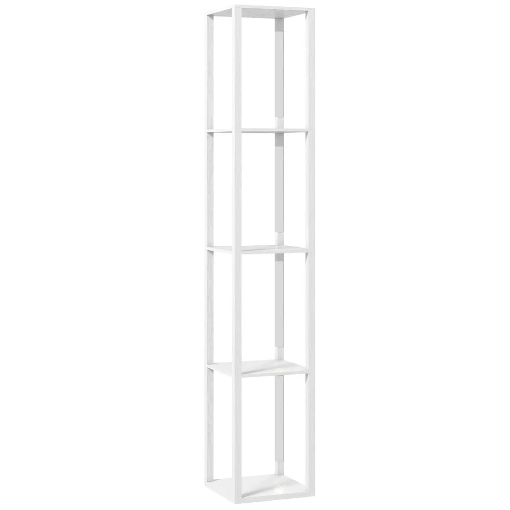 HOMCOM Floor Lamp with Shelves and 3 Brightness Levels – White