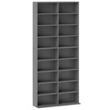 HOMCOM 640 CD Storage Tower with 14 Adjustable Shelves – Tall Narrow DVD and Media Rack, Grey