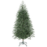 HOMCOM 6ft Full Spruce Artificial Christmas Tree with 1814 Realistic Tips – Easy Assembly, Green