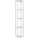 HOMCOM Floor Lamp with Shelves and 3 Brightness Levels – Oak