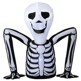 Outsunny Inflatable Ground-Crawling Skeleton with Built-In LEDs – Scary Halloween Decoration, Indoor/Outdoor