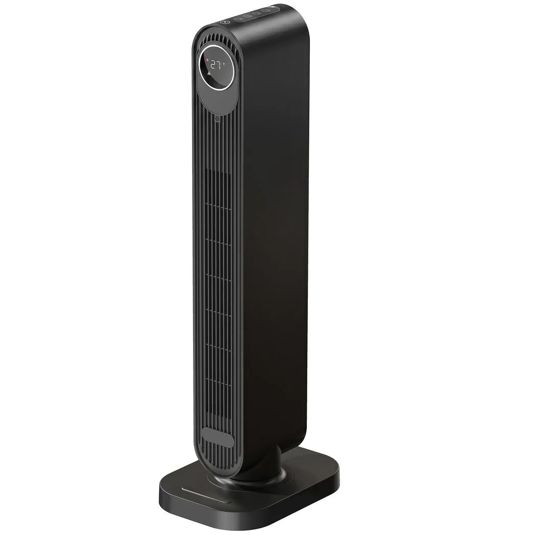 HOMCOM 2000W Ceramic Electric Heater with Fan, Timer, Oscillation and Remote – Fast Room Warming, Black