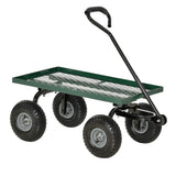 Outsunny Heavy Duty Garden Trolley Cart with 10" Pneumatic Wheels & Foam Handle – 150 kg Capacity, Green