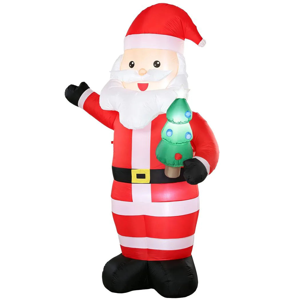 Outsunny 8ft Inflatable Santa with LED Lights