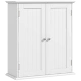 HOMCOM 3-Tier Wall-Mounted Bathroom Cabinet with Adjustable Shelf – Space-Saving Storage, White
