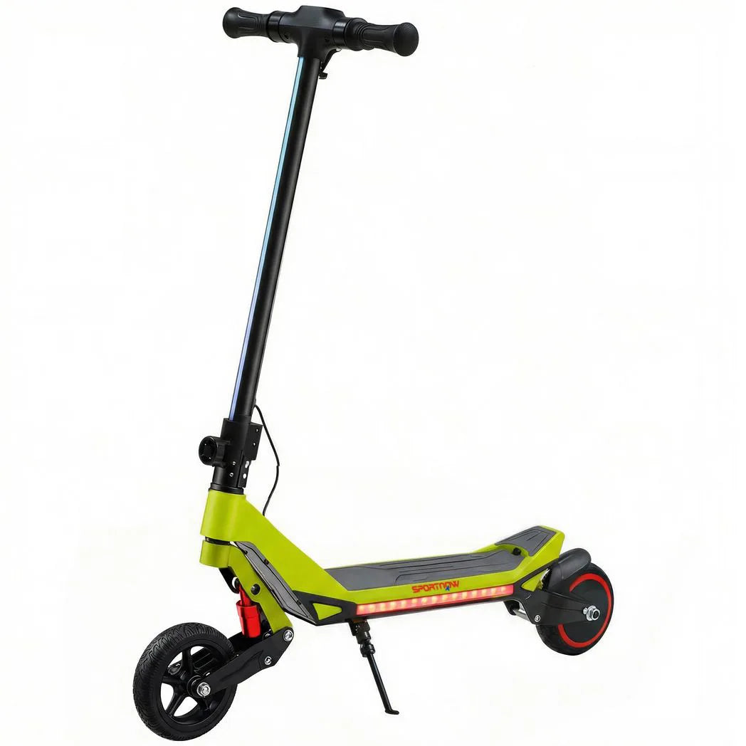 SPORTNOW Kids Electric Scooter, Foldable E Scooter for Age 6 with LED Display, RGB Lights, 16km/h, Green
