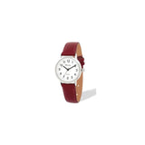 Ravel Ladies Classic Watch – Big White Dial, Brown Leather Strap